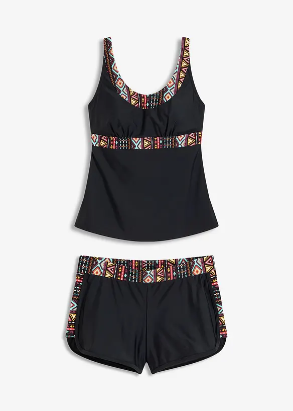 Tankini lungo con pantaloncini (set 2 pezzi), bonprix