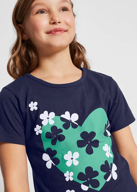 T-shirt (pacco da 2) in cotone biologico, bonprix
