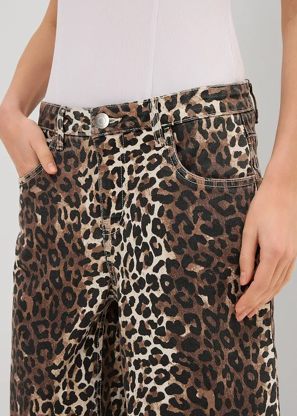 Jeans barrel, vita media, bonprix