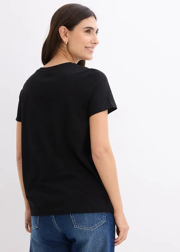 Maglia prémaman / da allattamento 2 in 1 in cotone biologico (pacco da 2), bonprix