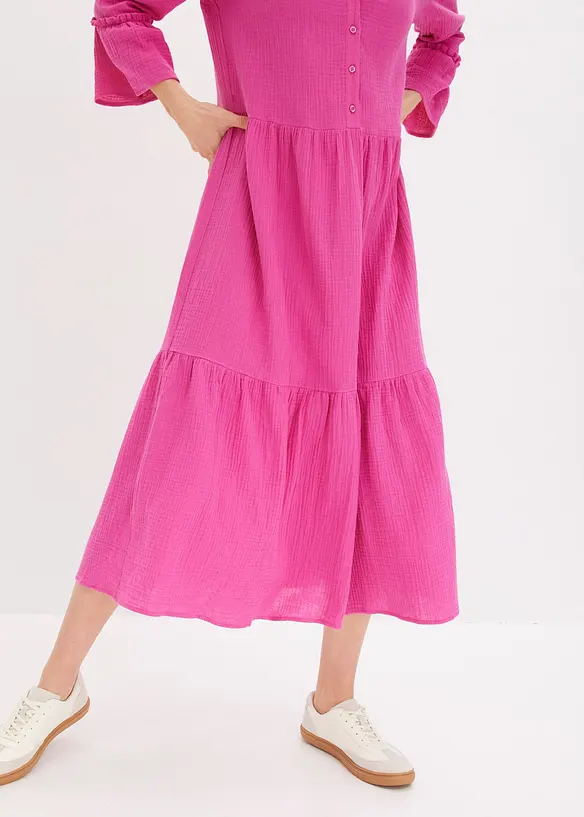 Maglia a maniche lunghe leggermente trasparente, bonprix