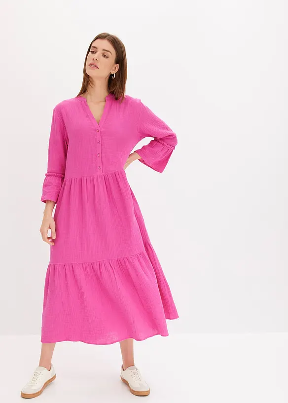 Maglia a maniche lunghe leggermente trasparente, bonprix