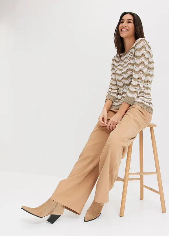 Maglione traforato, bonprix