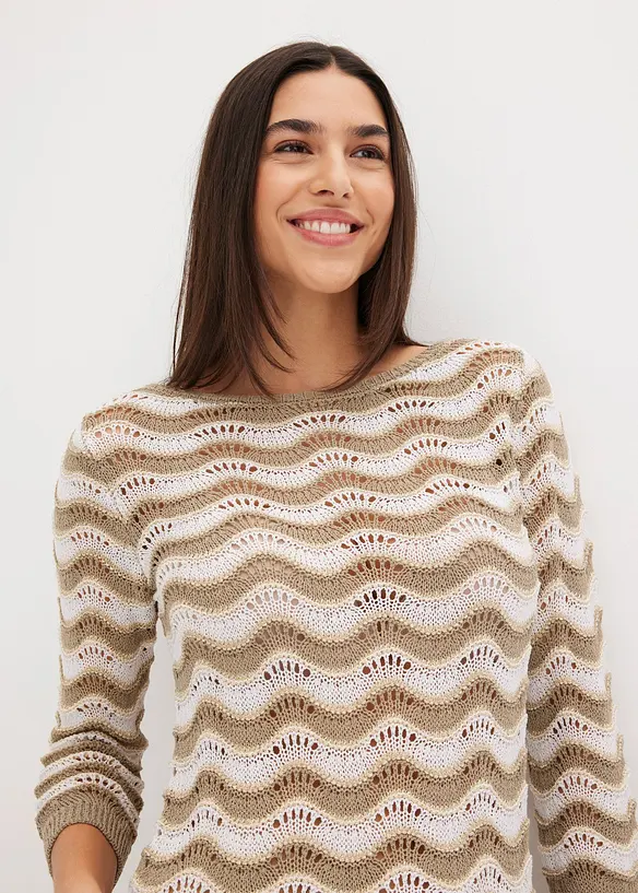 Maglione traforato, bonprix