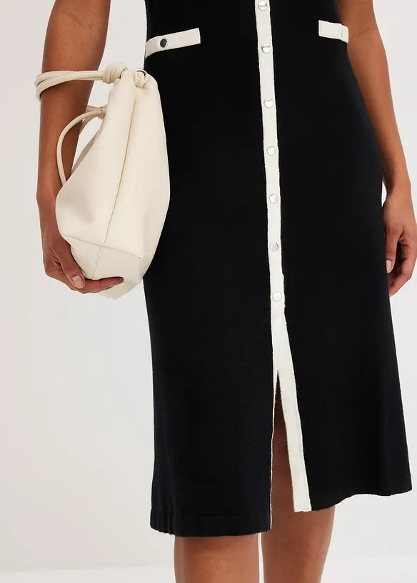 Abito in maglia con bottoni, bonprix