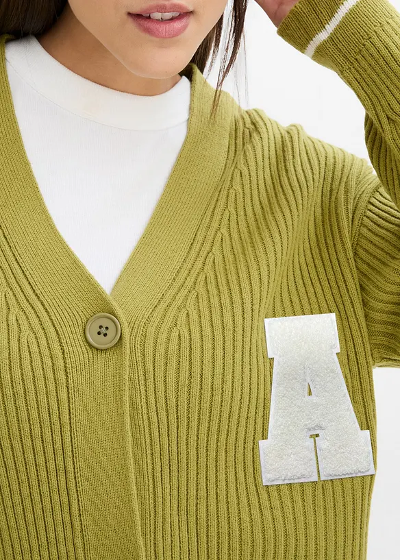 Cardigan oversize con ricami, bonprix