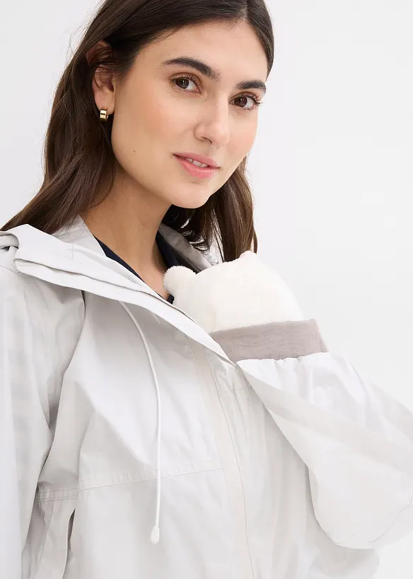 Giacca prémaman ultraleggera impermeabile e antivento con inserto babywearing, bonprix