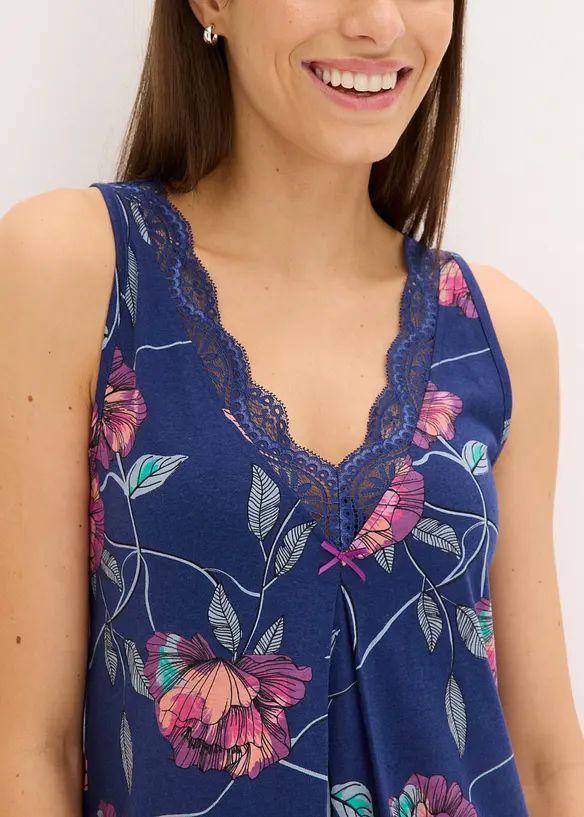 Camicia da notte con viscosa, bonprix