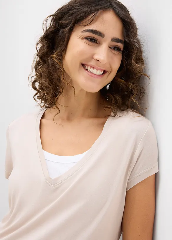 T-shirt in viscosa morbida, bonprix
