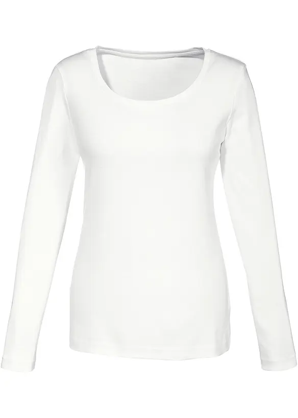 Maglia a maniche lunghe in puro cotone biologico, bonprix