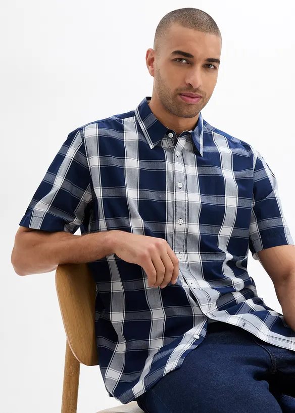 Camicia a maniche corte in puro cotone, bonprix