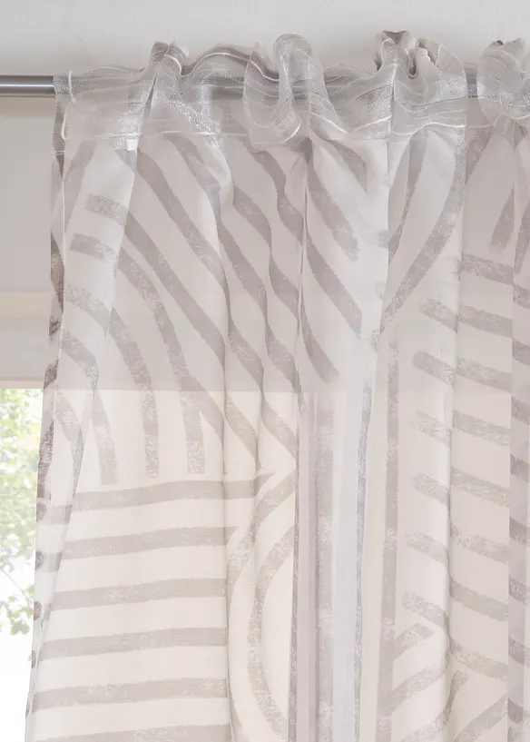 Tenda trasparente in fantasia grafica (pacco da 1), bonprix