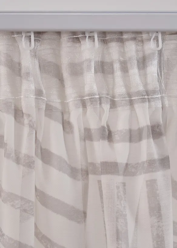 Tenda trasparente in fantasia grafica (pacco da 1), bonprix