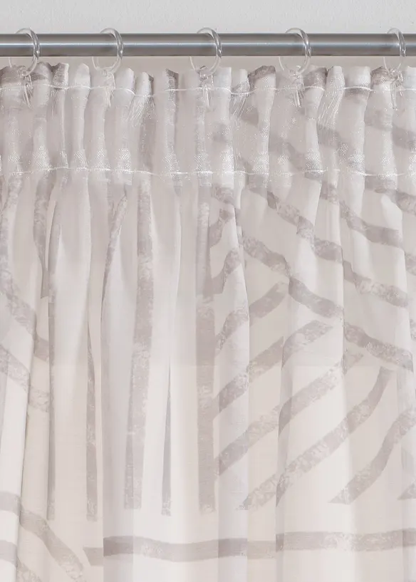 Tenda trasparente in fantasia grafica (pacco da 1), bonprix