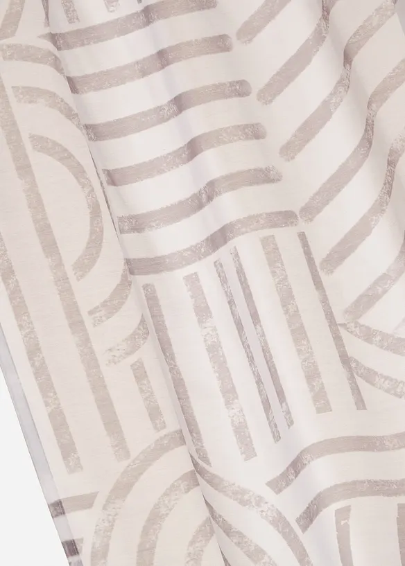 Tenda trasparente in fantasia grafica (pacco da 1), bonprix