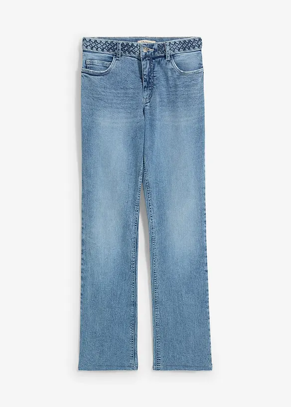 Jeans straight, vita media, bonprix