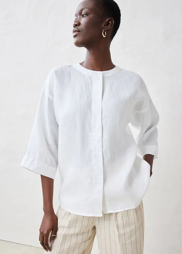 Blusa oversize in puro lino, bonprix
