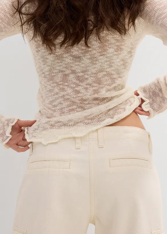 Pantaloni cargo in puro cotone, bonprix