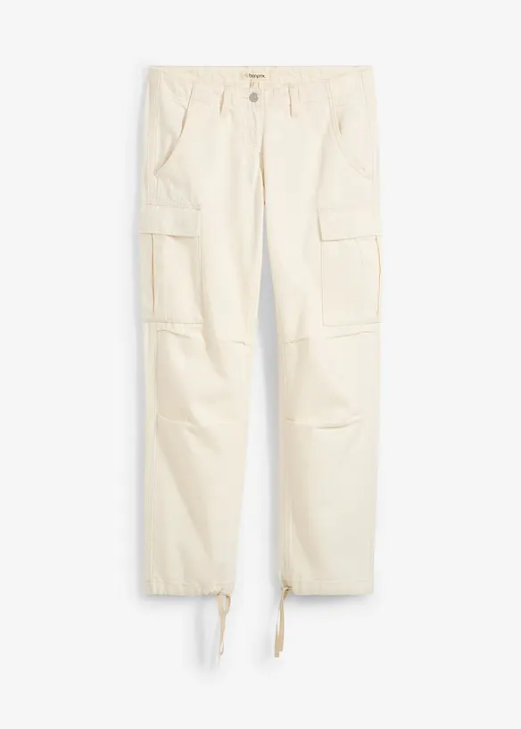 Pantaloni cargo in puro cotone, bonprix