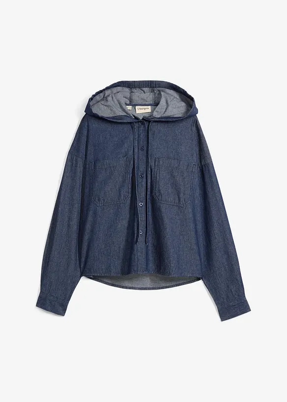 Camicia di jeans con cappuccio, bonprix