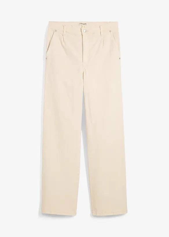 Jeans straight low stretch, vita alta, bonprix