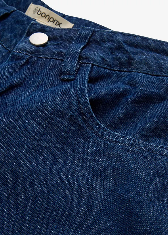 Jeans barrel in cotone biologico, vita media, bonprix
