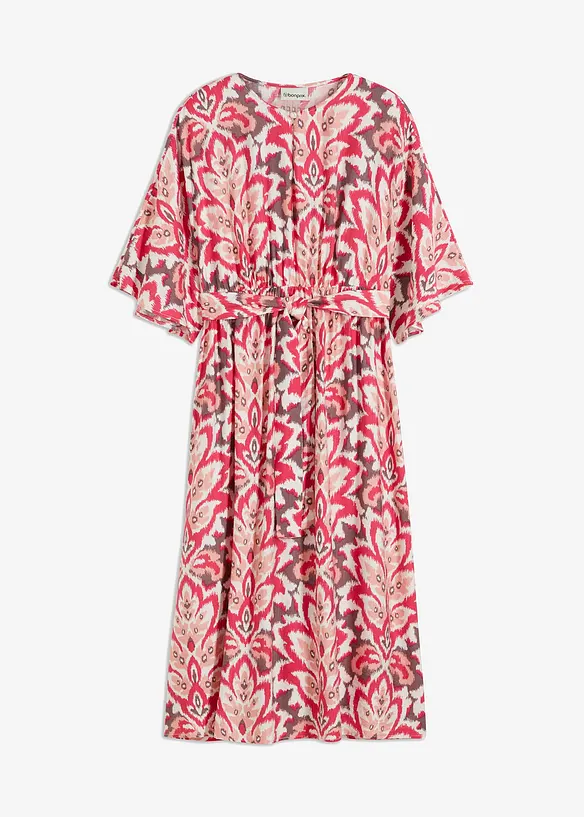 Abito midi in misto viscosa fantasia, bonprix