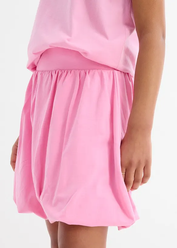 Gonna a palloncino in misto cotone biologico elasticizzato, bonprix