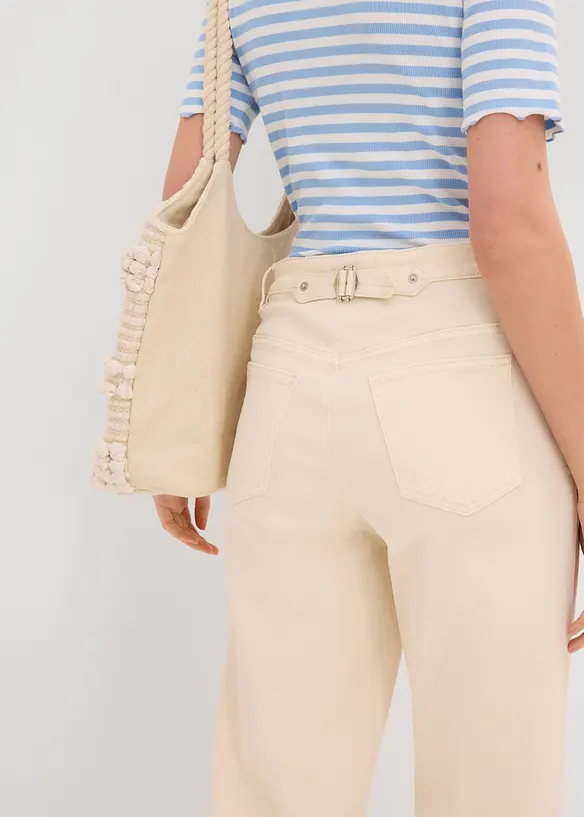 Jeans straight low stretch, vita alta, bonprix