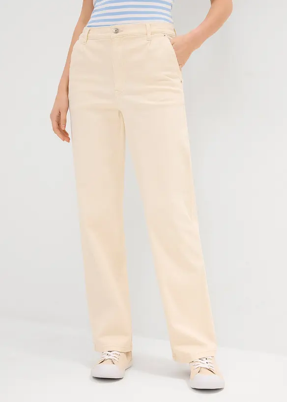 Jeans straight low stretch, vita alta, bonprix