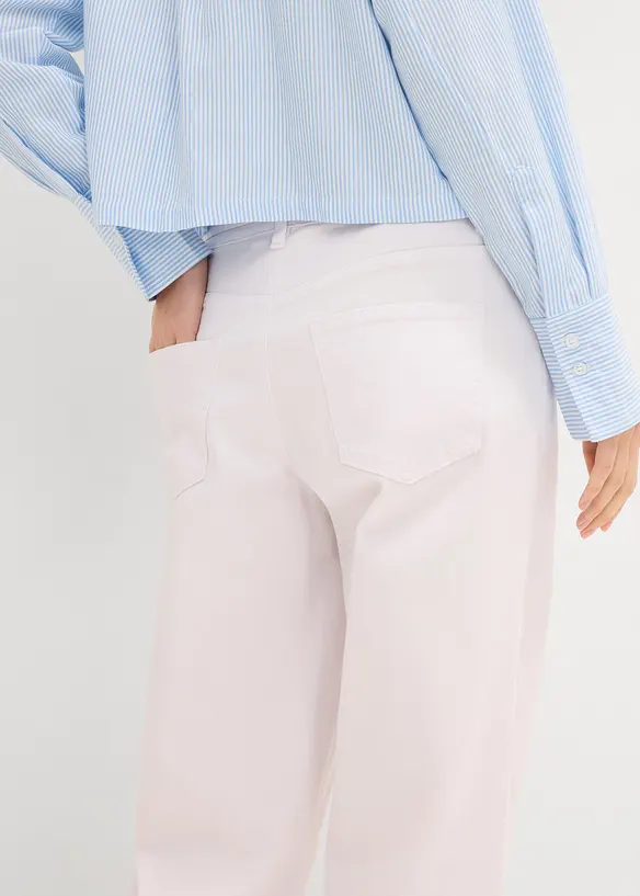 Jeans wide leg con cintura, vita media, bonprix