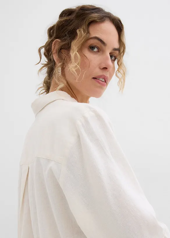 Camicia in misto lino fresco, bonprix
