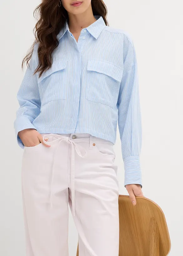 Jeans wide leg con cintura, vita media, bonprix