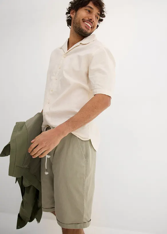Bermuda in misto lino, regular fit, bonprix