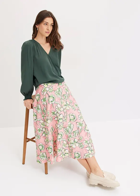Tunica in satin fluente, bonprix