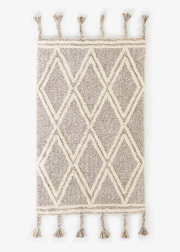 Tappeto da bagno con frange, bonprix