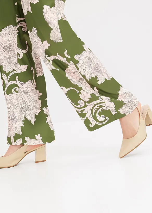 Pantaloni a palazzo in satin fluente, bonprix