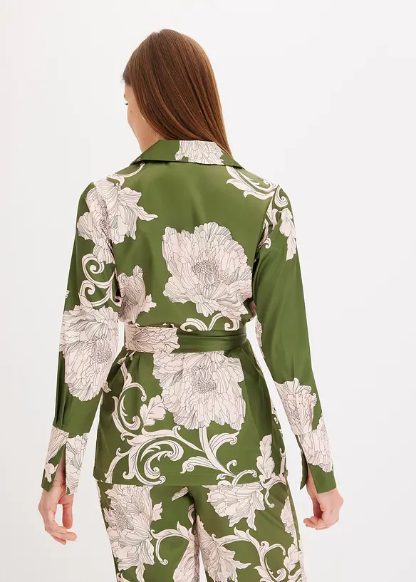 Blusa in satin fantasia, bonprix