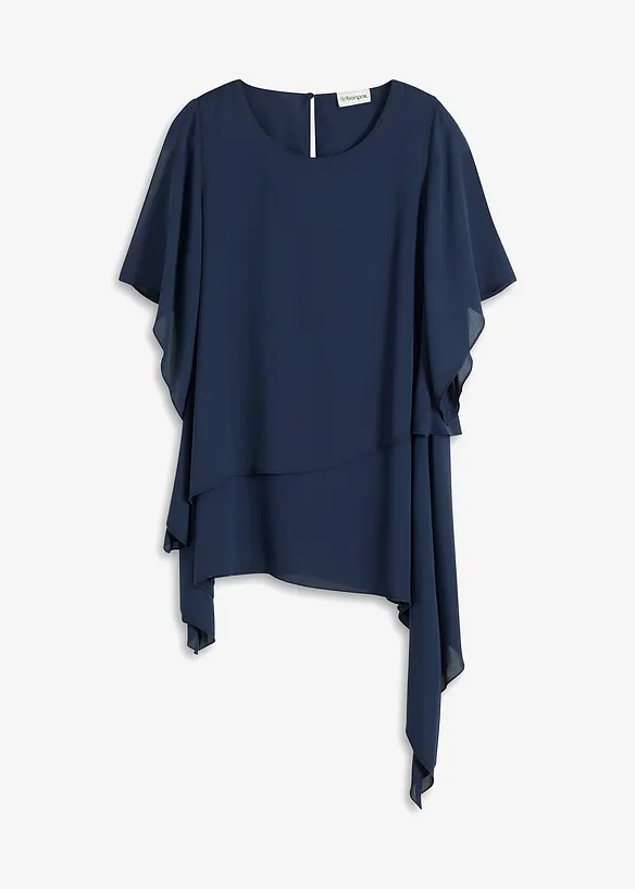 Blusa asimmetrica a più veli, bonprix
