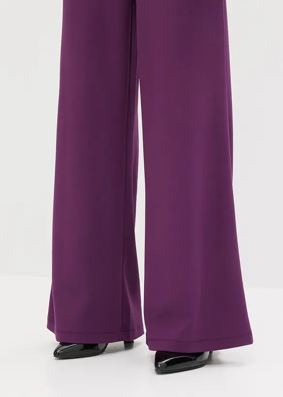 Tuta in jersey con maniche plissettate in fine chiffon, bonprix