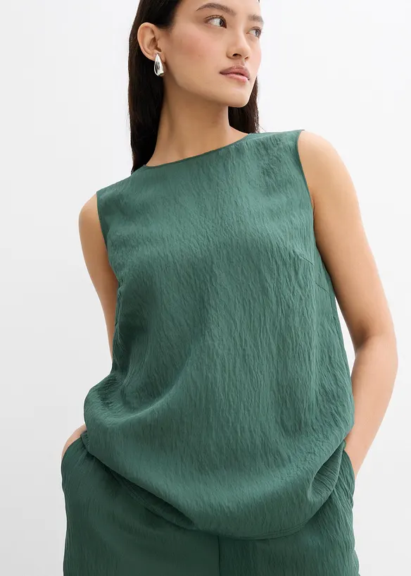 Top in misto viscosa crinkle, bonprix