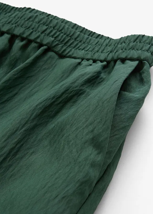 Pantaloni in misto viscosa crinkle strutturato, bonprix