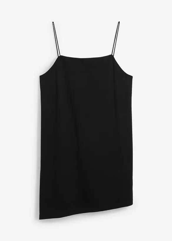 Top asimmetrico in misto viscosa con spalline sottili, bonprix