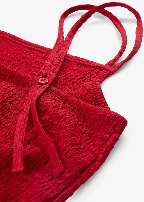 Abito in crêpe stretch con spalline regolabili, bonprix