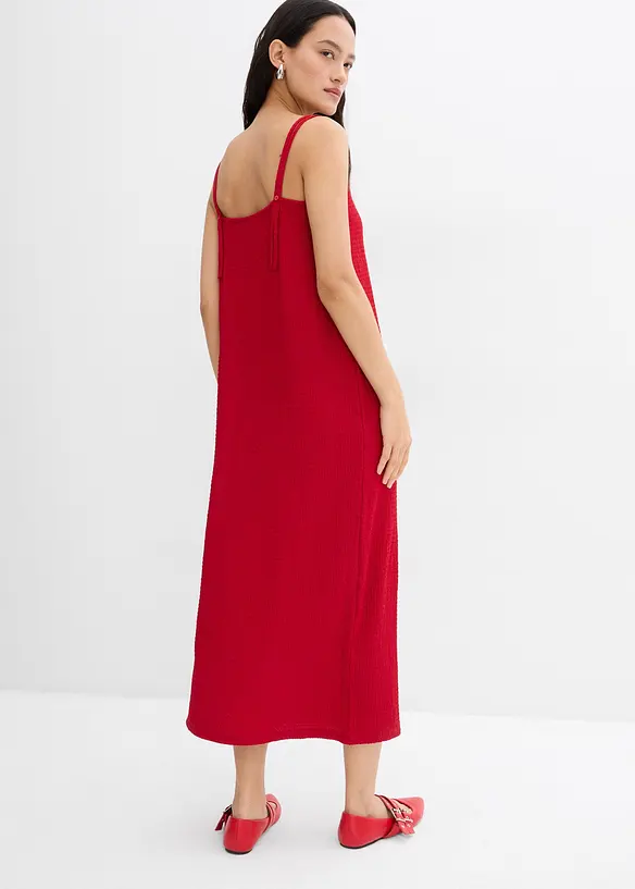 Abito in crêpe stretch con spalline regolabili, bonprix