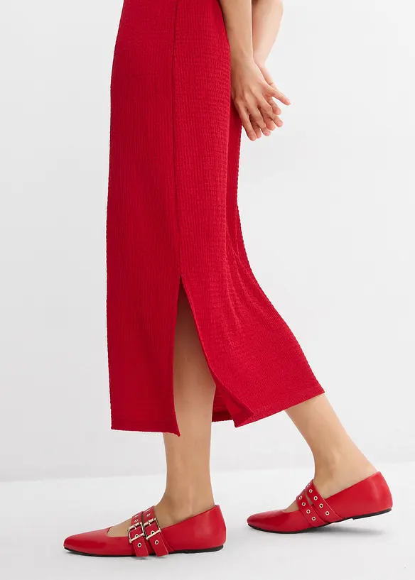 Abito in crêpe stretch con spalline regolabili, bonprix