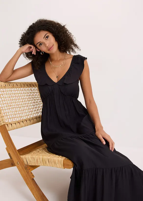 Abito con spalline in misto viscosa fine, bonprix