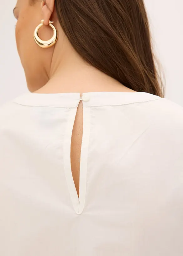 Blusa a maniche corte con pizzo, bonprix