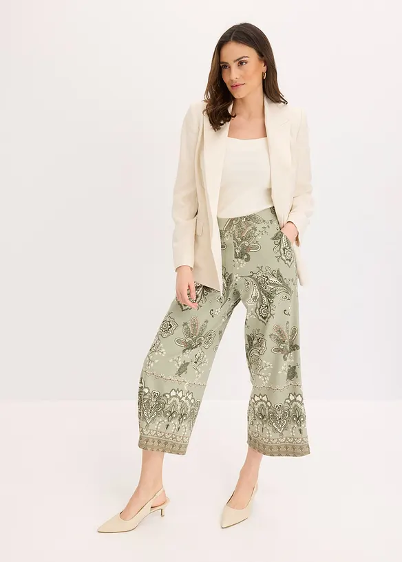 Pantaloni in jersey con fantasia paisley, bonprix