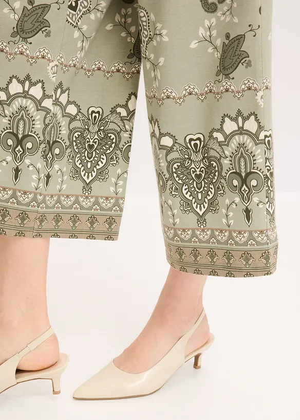 Pantaloni in jersey con fantasia paisley, bonprix